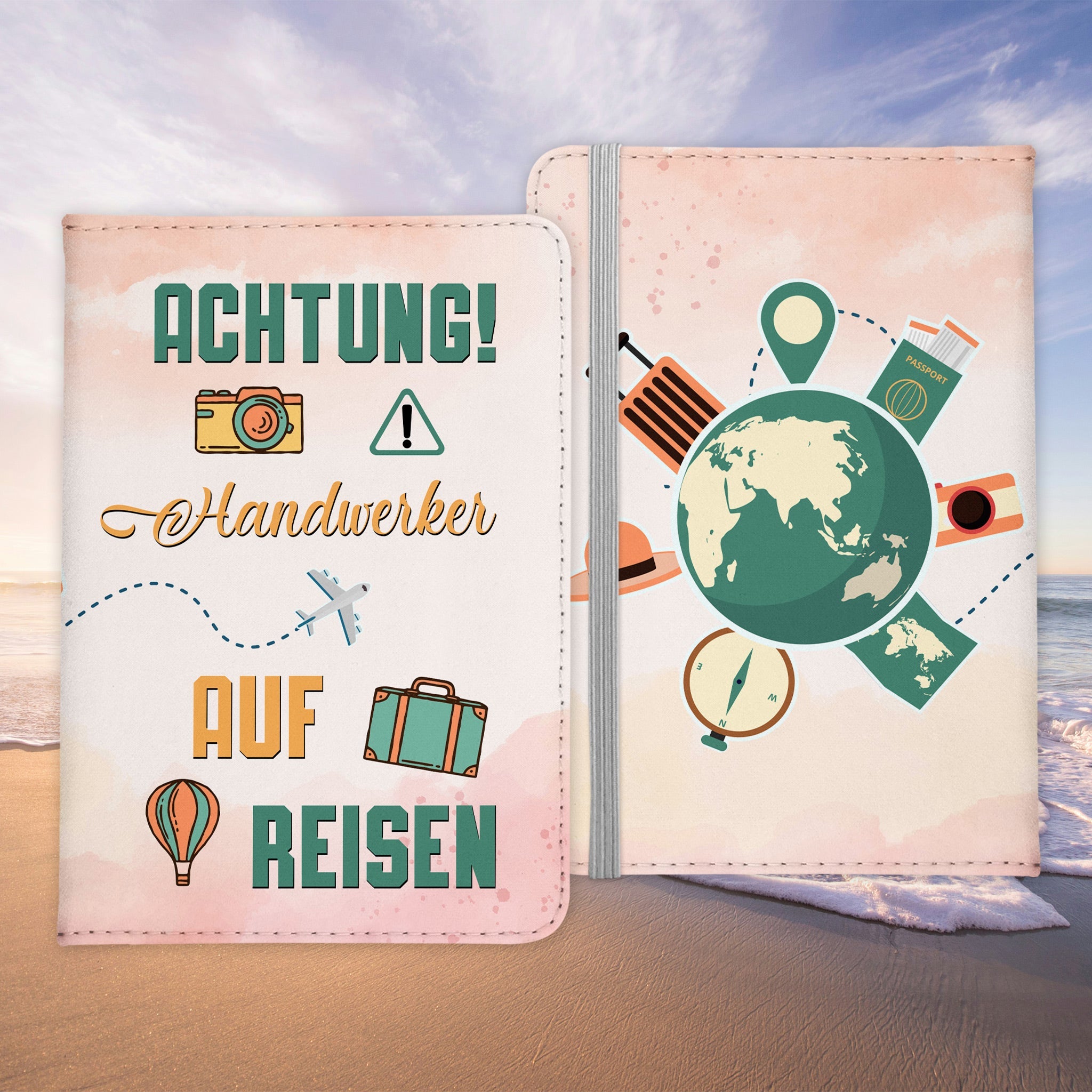 Handwerker Geschenk Reisepasshülle Männer Reisen Pass Etui Cover Organizer Sommer Urlaub Gadgets Kunst-Leder Berufe Accessoire-Reisepass-Hülle-22Feels