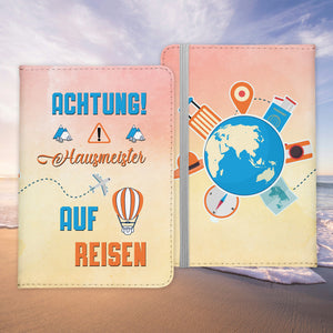 Hausmeister Geschenk Reisepasshülle Männer Reisen Pass Etui Cover Organizer Sommer Urlaub Gadgets Kunst-Leder Berufe Accessoire-Reisepass-Hülle-22Feels