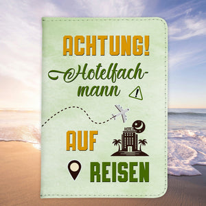Hotelfachmann Geschenk Reisepasshülle Männer Reisen Pass Etui Cover Organizer Sommer Urlaub Gadgets Kunst-Leder Berufe Accessoire-Reisepass-Hülle-22Feels