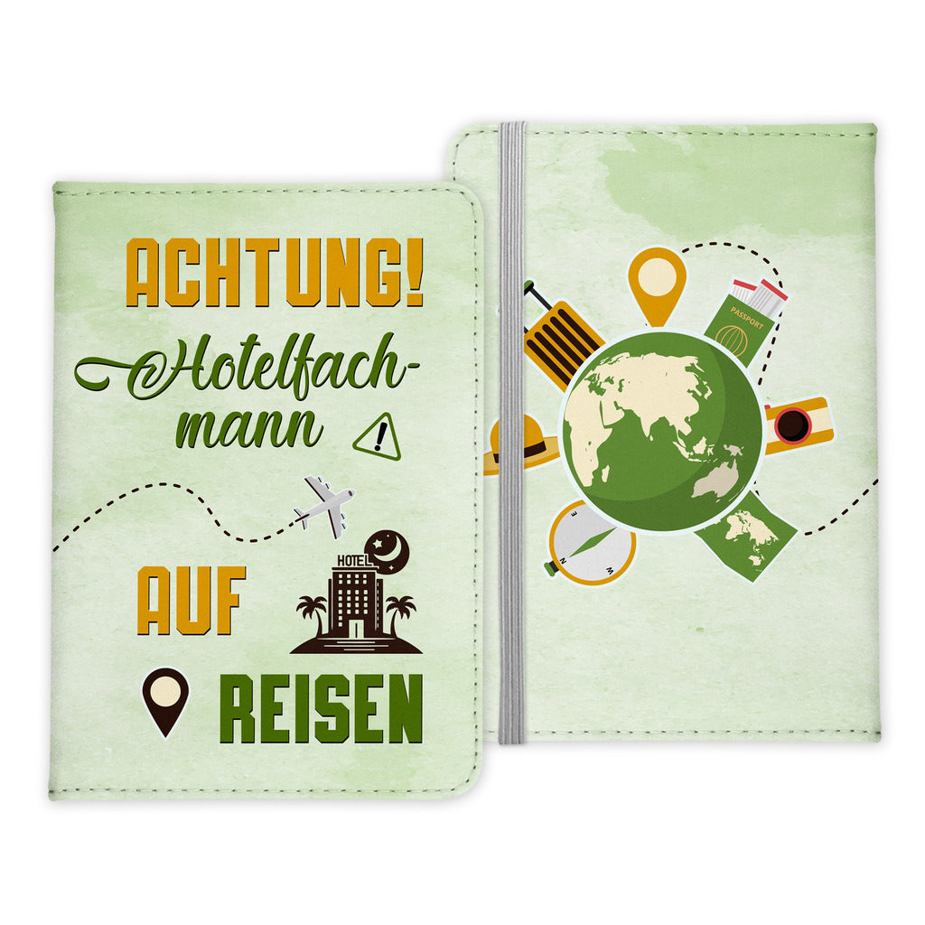 Hotelfachmann Geschenk Reisepasshülle Männer Reisen Pass Etui Cover Organizer Sommer Urlaub Gadgets Kunst-Leder Berufe Accessoire-Reisepass-Hülle-22Feels