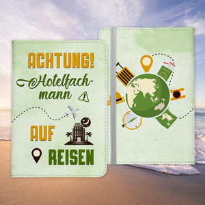 Hotelfachmann Geschenk Reisepasshülle Männer Reisen Pass Etui Cover Organizer Sommer Urlaub Gadgets Kunst-Leder Berufe Accessoire-Reisepass-Hülle-22Feels