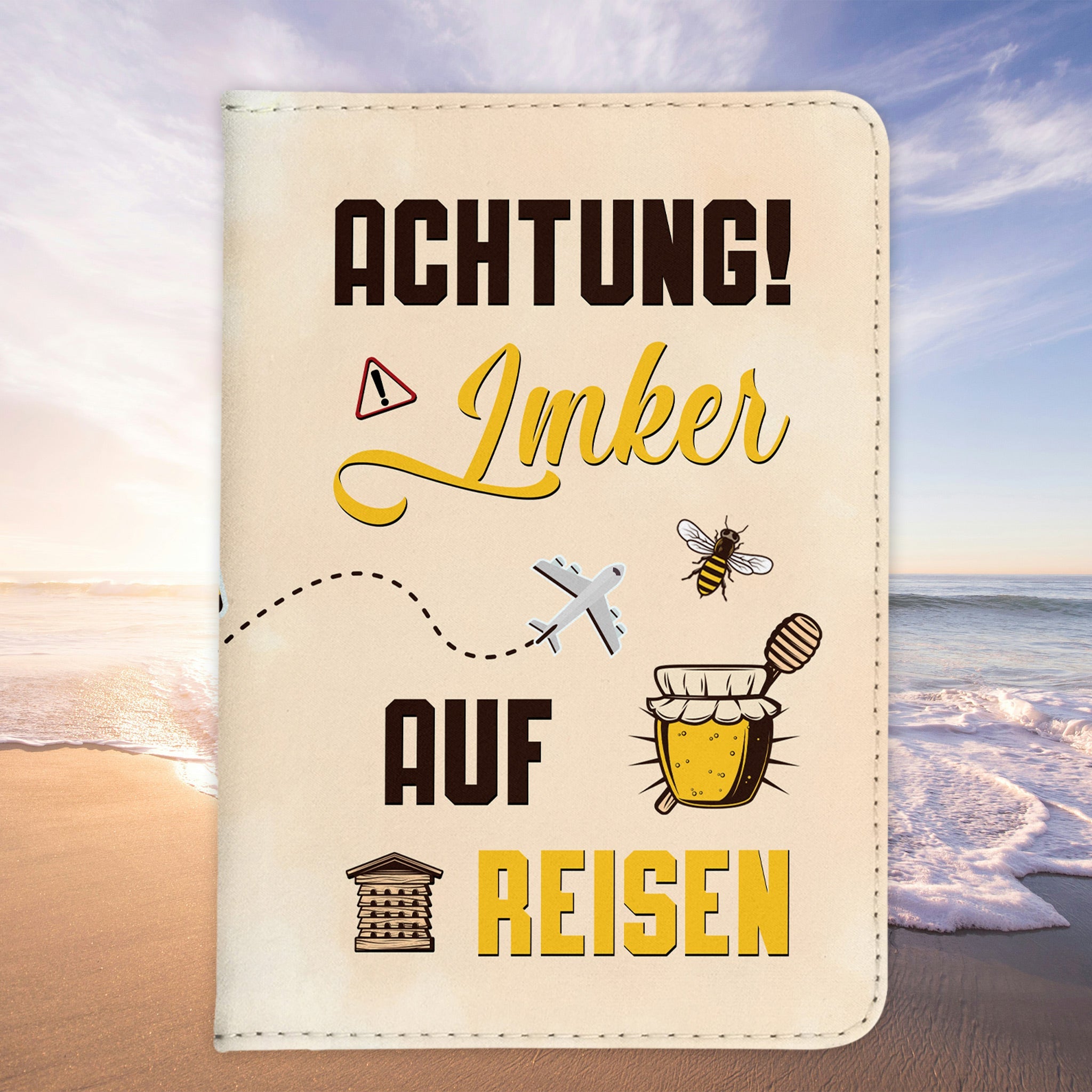 Imker Geschenk Reisepasshülle Männer Reisen Pass Etui Cover Organizer Sommer Urlaub Gadgets Kunst-Leder Berufe Accessoire-Reisepass-Hülle-22Feels