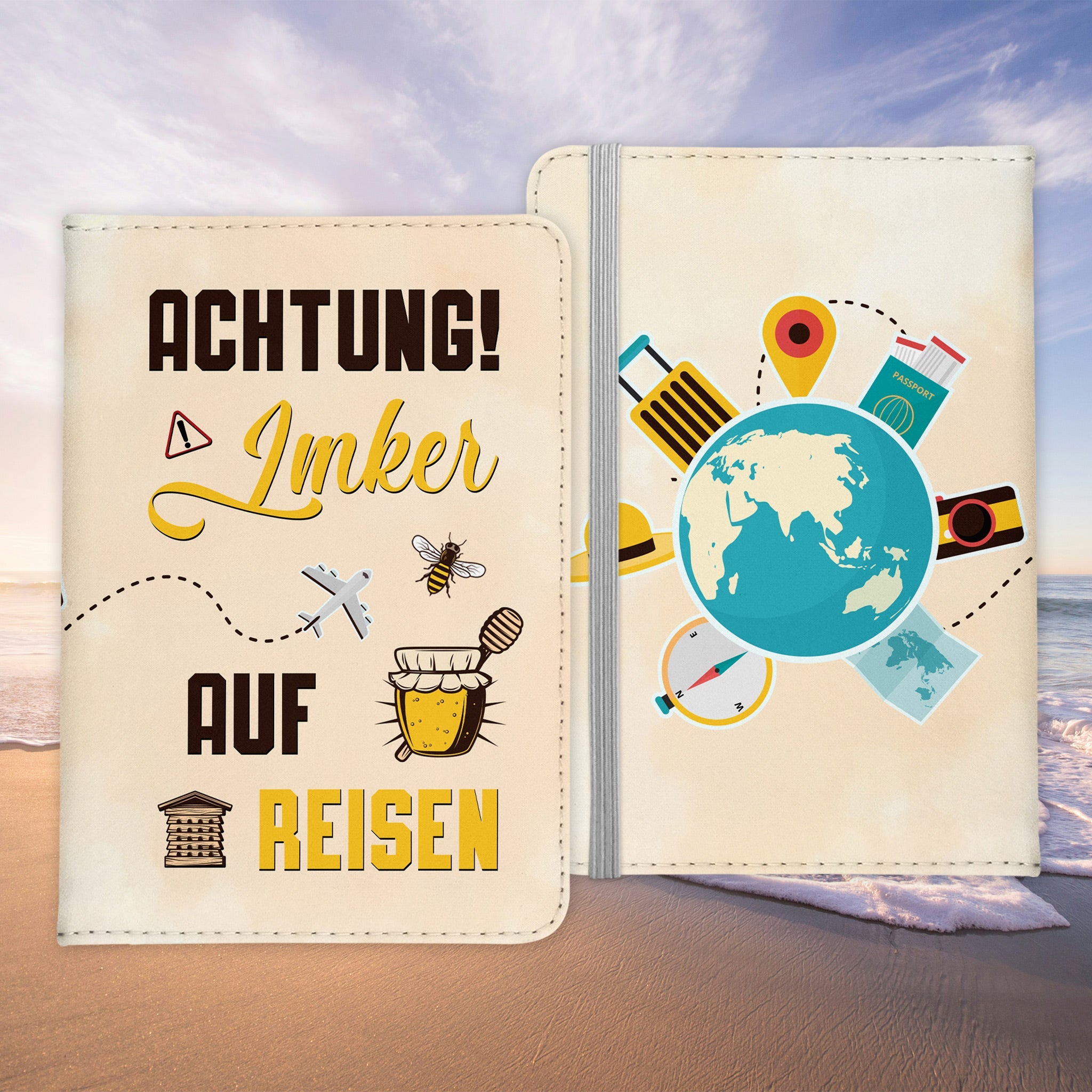 Imker Geschenk Reisepasshülle Männer Reisen Pass Etui Cover Organizer Sommer Urlaub Gadgets Kunst-Leder Berufe Accessoire-Reisepass-Hülle-22Feels