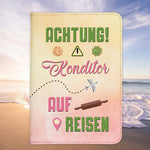 Konditor Geschenk Reisepasshülle Männer Reisen Pass Etui Cover Organizer Sommer Urlaub Gadgets Kunst-Leder Berufe Accessoire-Reisepass-Hülle-22Feels