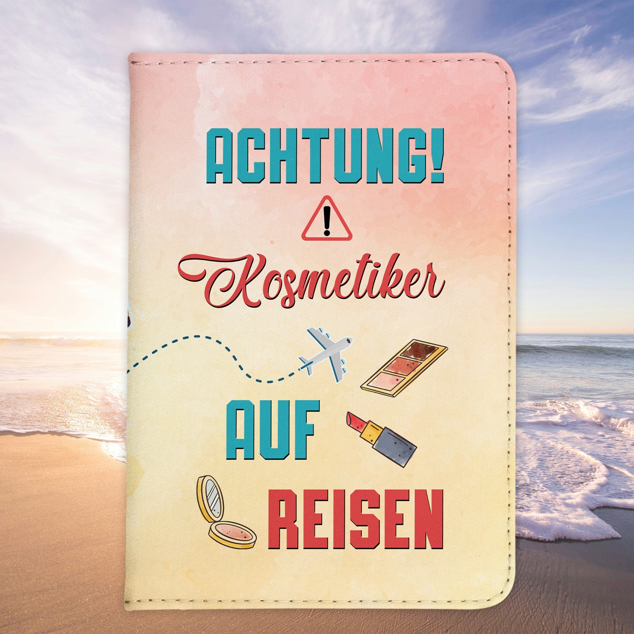 Kosmetiker Geschenk Reisepasshülle Männer Reisen Pass Etui Cover Organizer Sommer Urlaub Gadgets Kunst-Leder Berufe Accessoire-Reisepass-Hülle-22Feels