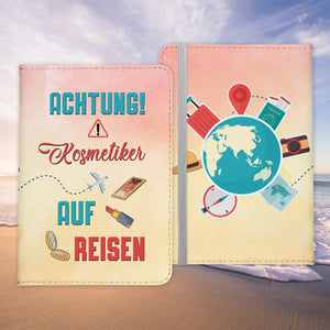 Kosmetiker Geschenk Reisepasshülle Männer Reisen Pass Etui Cover Organizer Sommer Urlaub Gadgets Kunst-Leder Berufe Accessoire-Reisepass-Hülle-22Feels