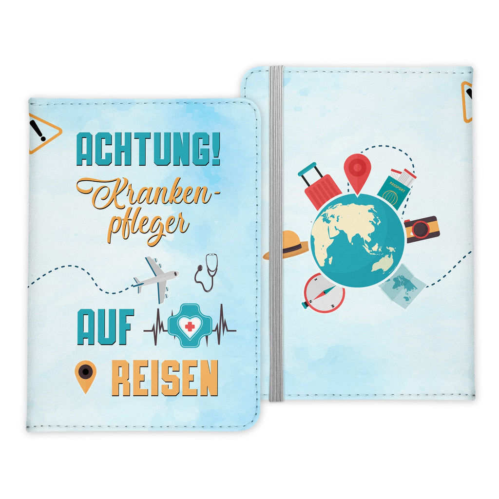 Krankenpfleger Geschenk Reisepasshülle Männer Reisen Pass Etui Cover Organizer Sommer Urlaub Gadgets Kunst-Leder Berufe Accessoire-Reisepass-Hülle-22Feels