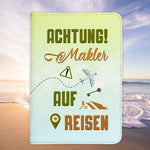 Makler Geschenk Reisepasshülle Männer Reisen Pass Etui Cover Organizer Sommer Urlaub Gadgets Kunst-Leder Berufe Accessoire-Reisepass-Hülle-22Feels
