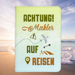 Makler Geschenk Reisepasshülle Männer Reisen Pass Etui Cover Organizer Sommer Urlaub Gadgets Kunst-Leder Berufe Accessoire-Reisepass-Hülle-22Feels