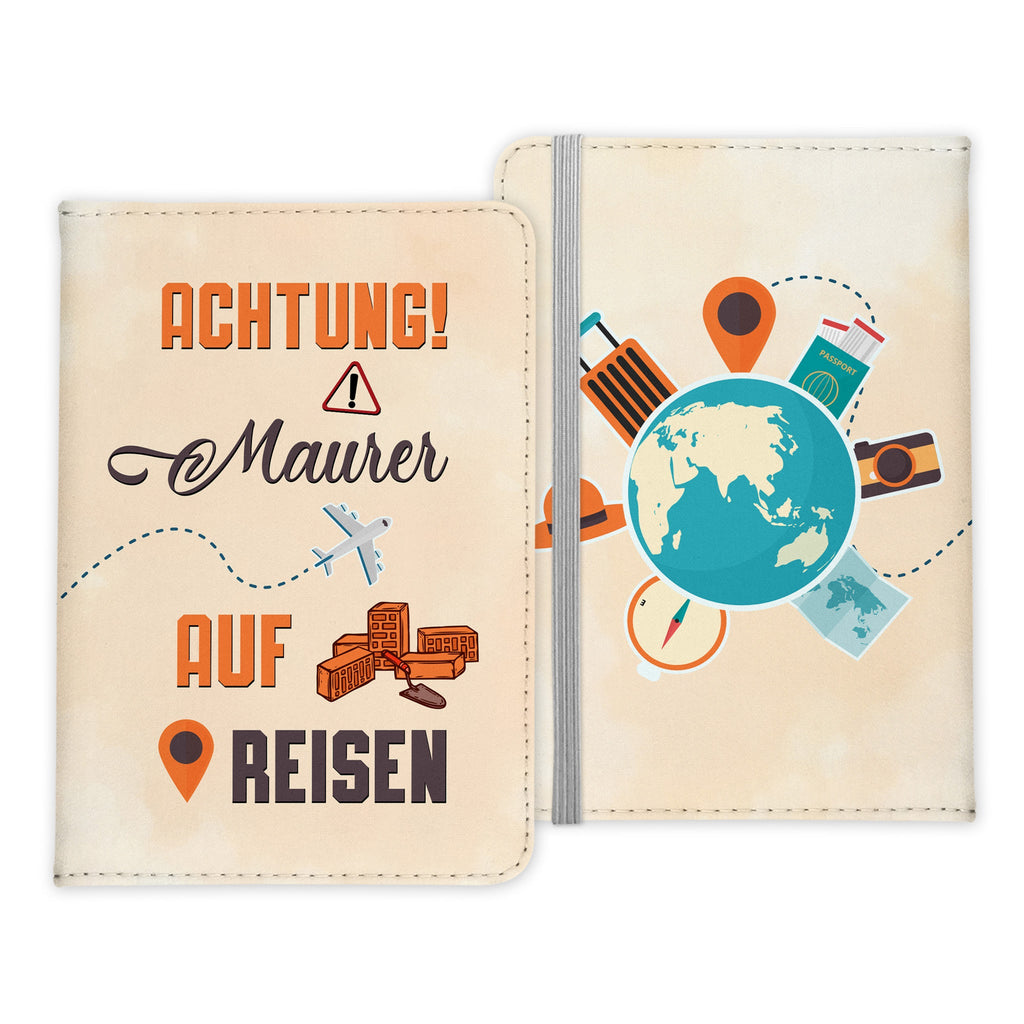 Maurer Geschenk Reisepasshülle Männer Reisen Pass Etui Cover Organizer Sommer Urlaub Gadgets Kunst-Leder Berufe Accessoire-Reisepass-Hülle-22Feels