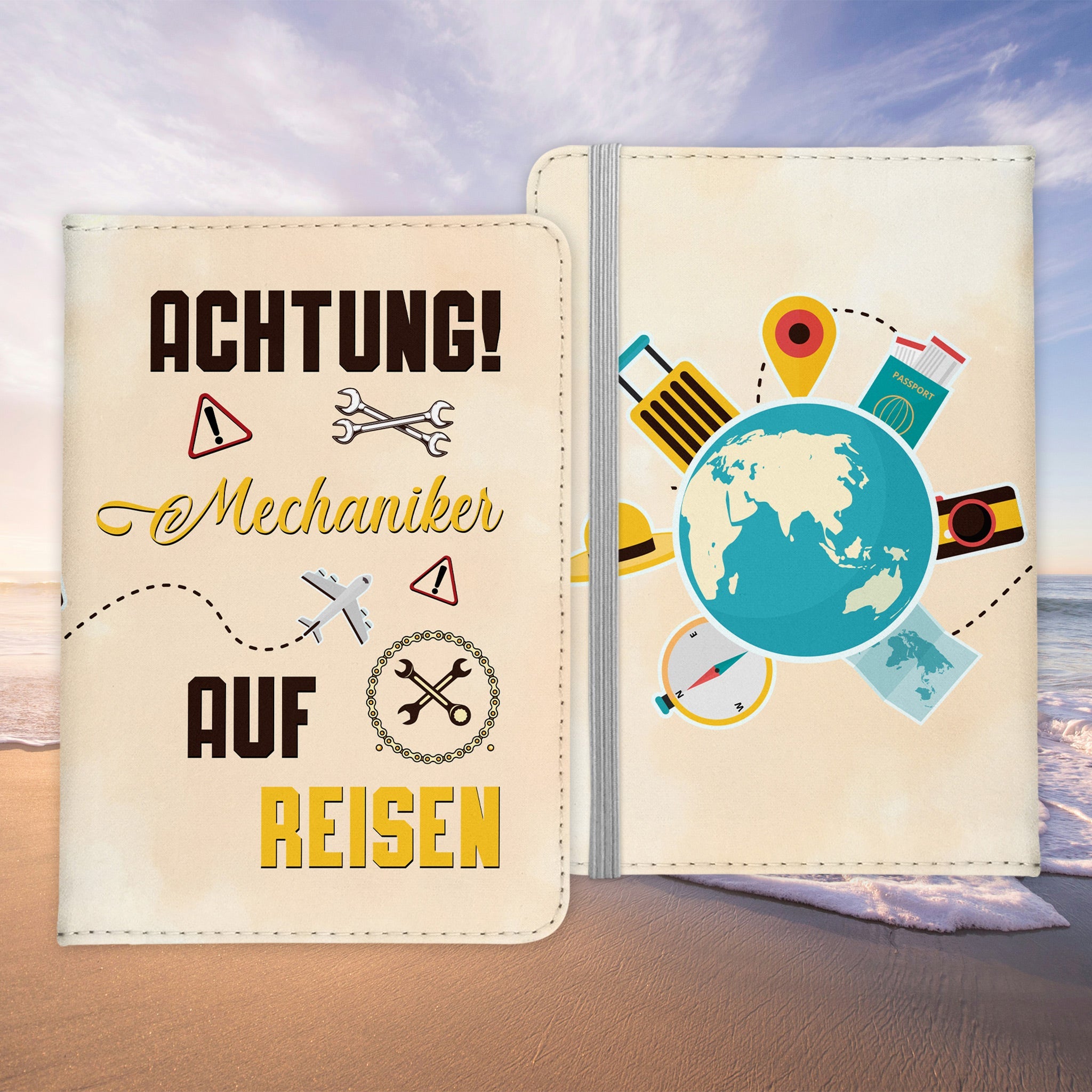Mechaniker Geschenk Reisepasshülle Männer Reisen Pass Etui Cover Organizer Sommer Urlaub Gadgets Kunst-Leder Berufe Accessoire-Reisepass-Hülle-22Feels