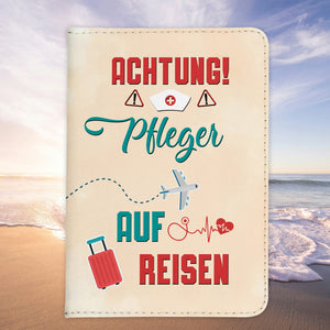 Pfleger Geschenk Reisepasshülle Männer Reisen Pass Etui Cover Organizer Sommer Urlaub Gadgets Kunst-Leder Berufe Accessoire-Reisepass-Hülle-22Feels