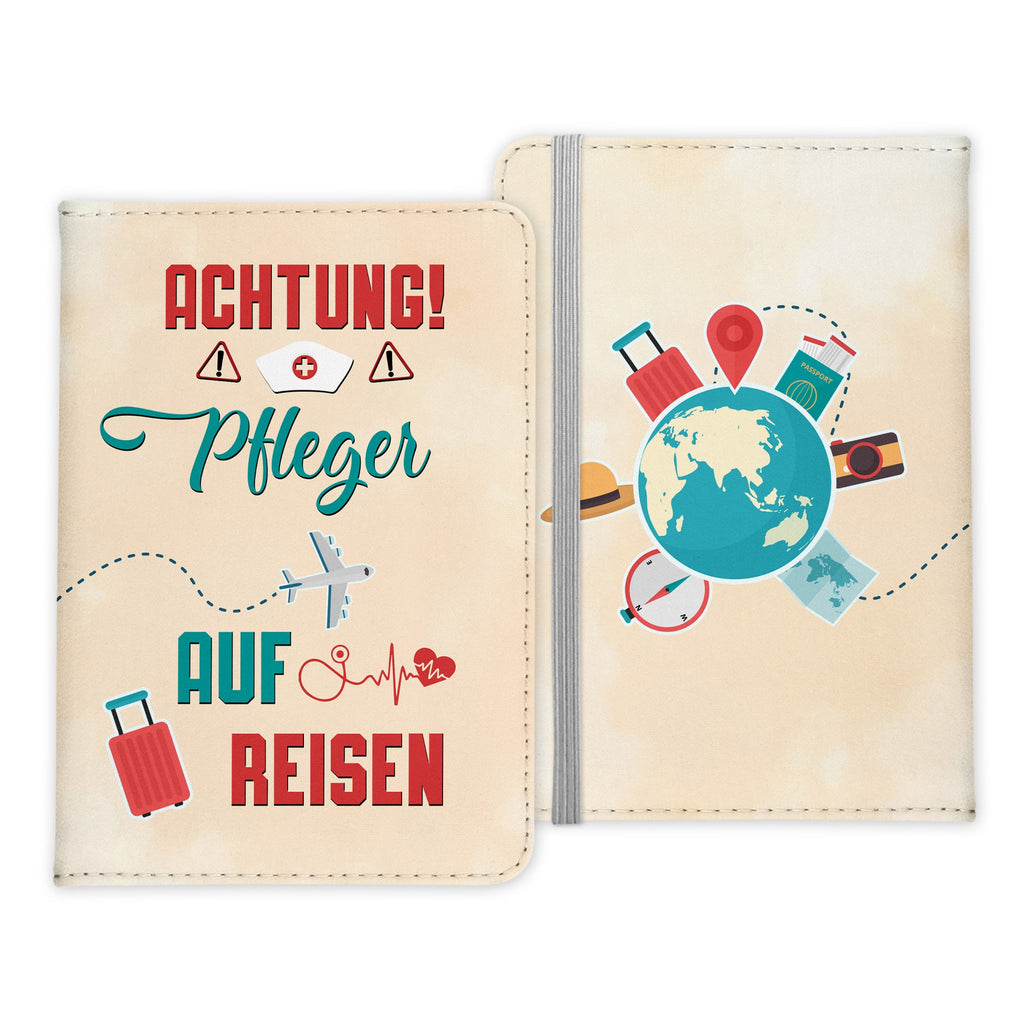Pfleger Geschenk Reisepasshülle Männer Reisen Pass Etui Cover Organizer Sommer Urlaub Gadgets Kunst-Leder Berufe Accessoire-Reisepass-Hülle-22Feels