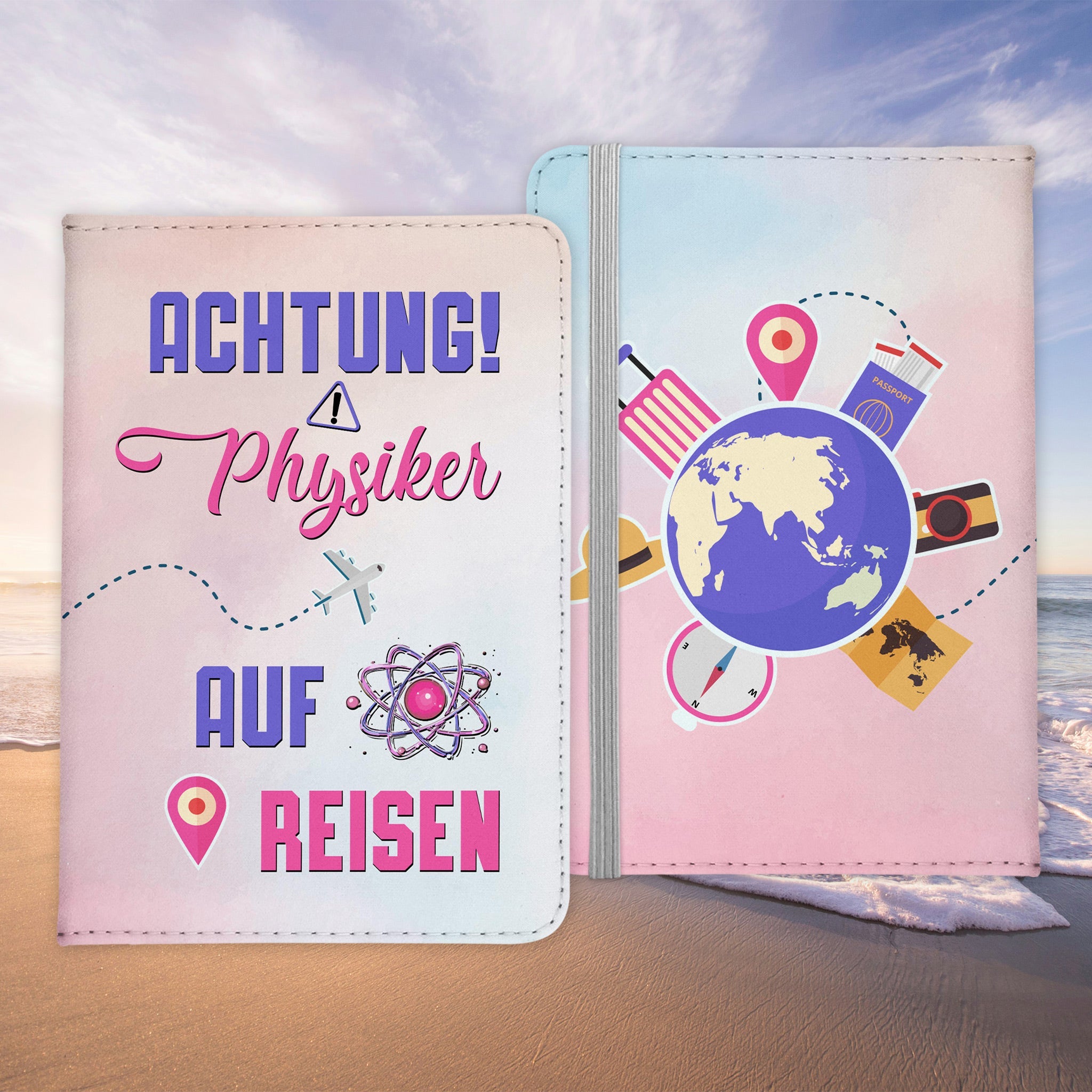 Physiker Geschenk Reisepasshülle Männer Reisen Pass Etui Cover Organizer Sommer Urlaub Gadgets Kunst-Leder Berufe Accessoire-Reisepass-Hülle-22Feels
