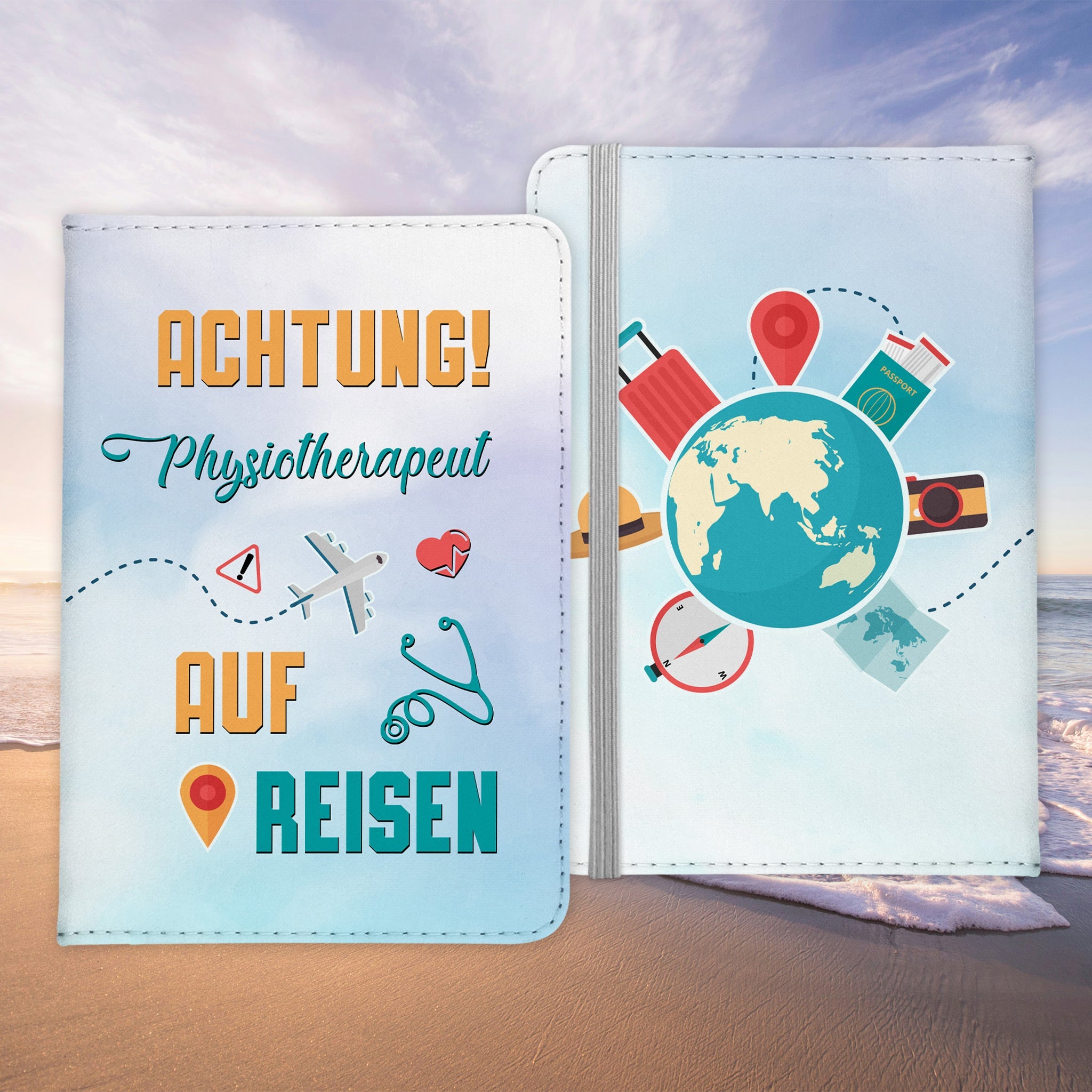 Physiotherapeut Geschenk Reisepasshülle Männer Reisen Pass Etui Cover Organizer Sommer Urlaub Gadgets Kunst-Leder Berufe Accessoire-Reisepass-Hülle-22Feels