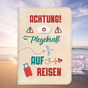 Pflegekraft Geschenk Reisepasshülle Männer Reisen Pass Etui Cover Organizer Sommer Urlaub Gadgets Kunst-Leder Berufe Accessoire-Reisepass-Hülle-22Feels
