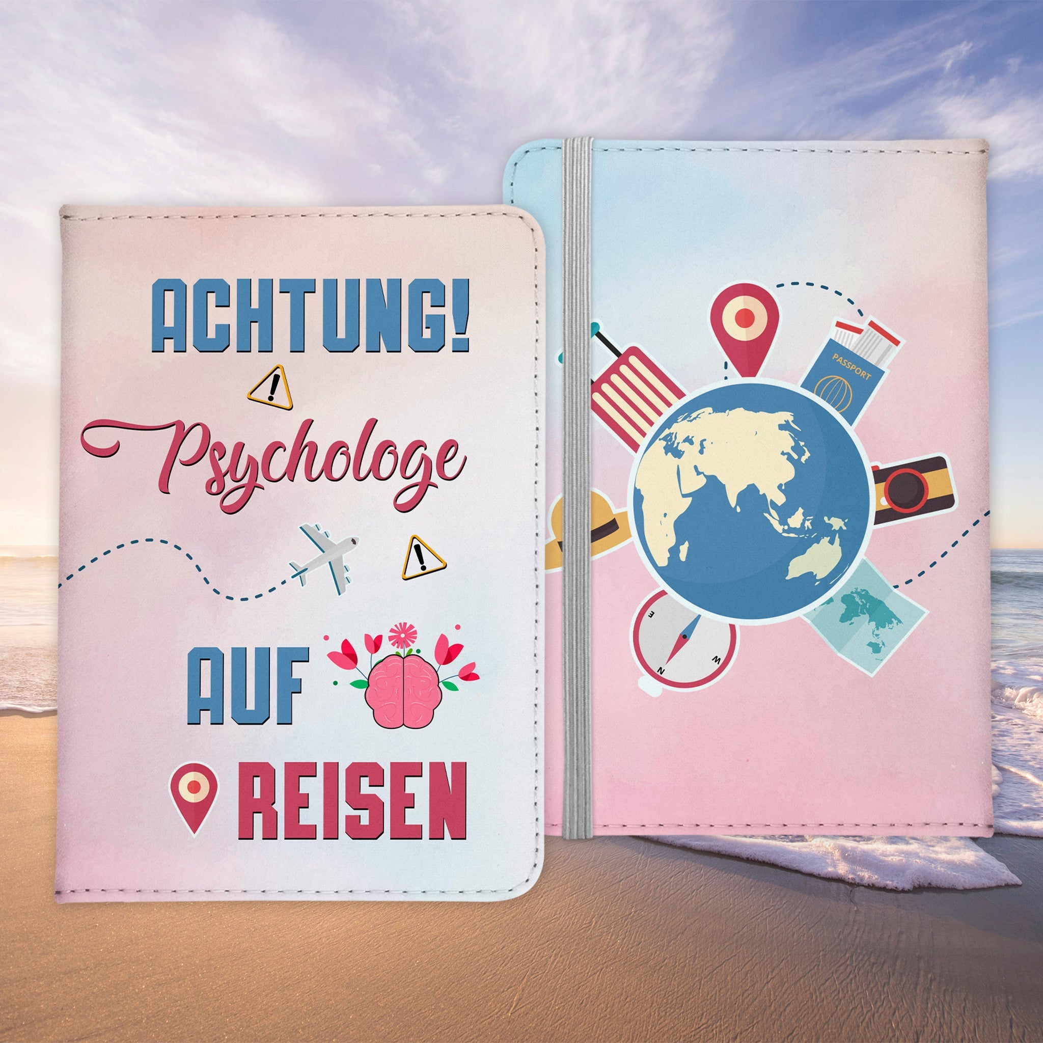 Psychologe Geschenk Reisepasshülle Männer Reisen Pass Etui Cover Organizer Sommer Urlaub Gadgets Kunst-Leder Berufe Accessoire-Reisepass-Hülle-22Feels