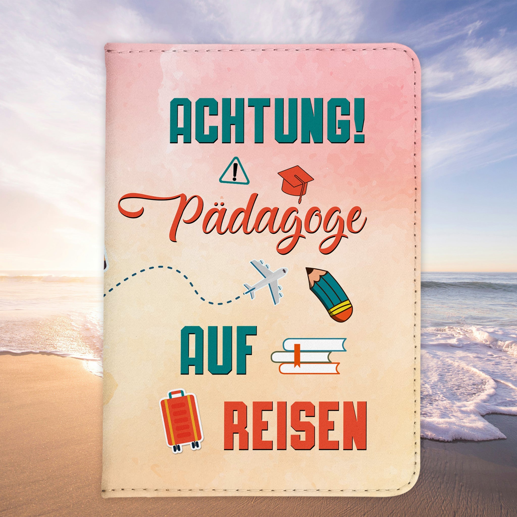 Pädagoge Geschenk Reisepasshülle Männer Reisen Pass Etui Cover Organizer Sommer Urlaub Gadgets Kunst-Leder Berufe Accessoire-Reisepass-Hülle-22Feels