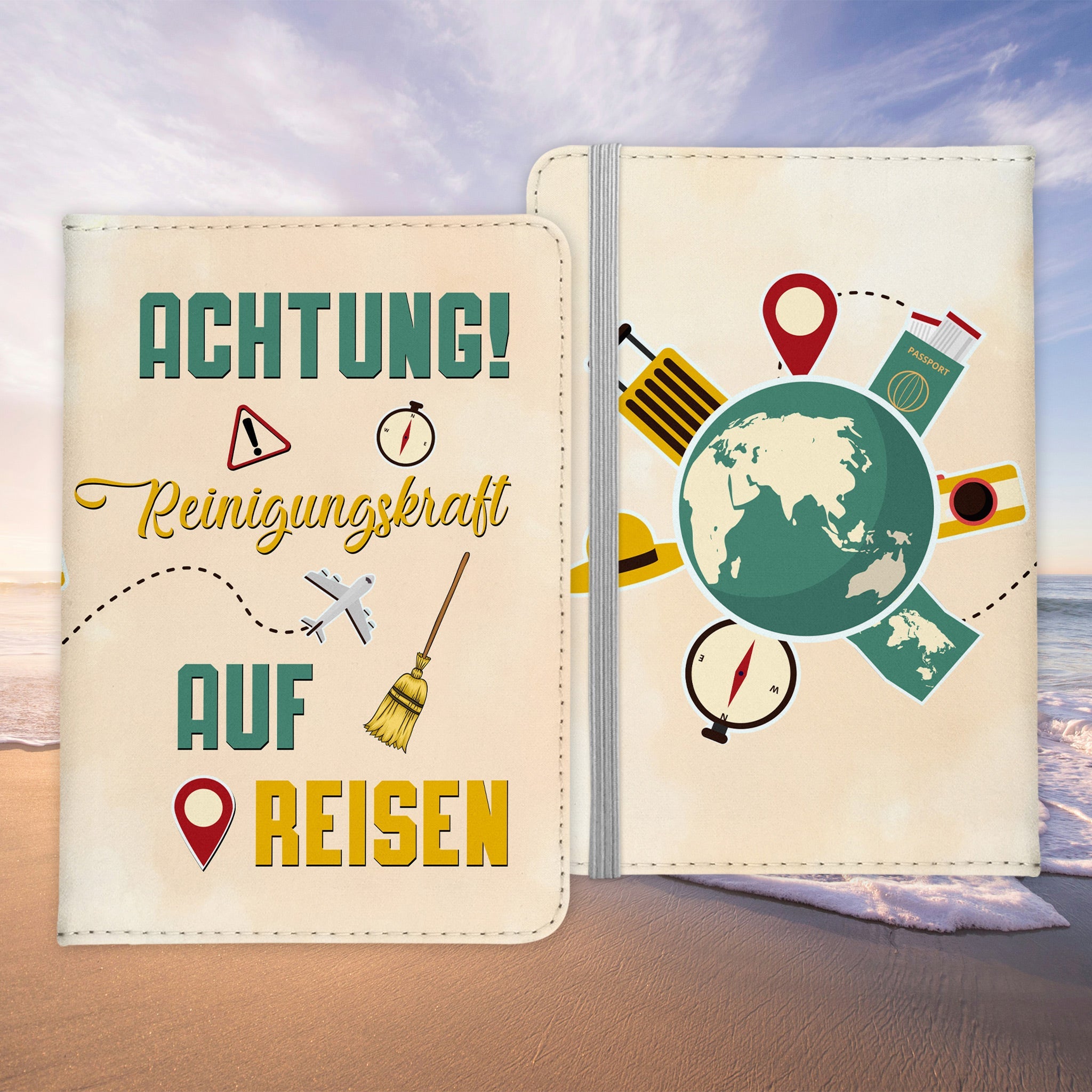 Reinigungskraft Geschenk Reisepasshülle Männer Reisen Pass Etui Cover Organizer Sommer Urlaub Gadgets Kunst-Leder Berufe Accessoire-Reisepass-Hülle-22Feels