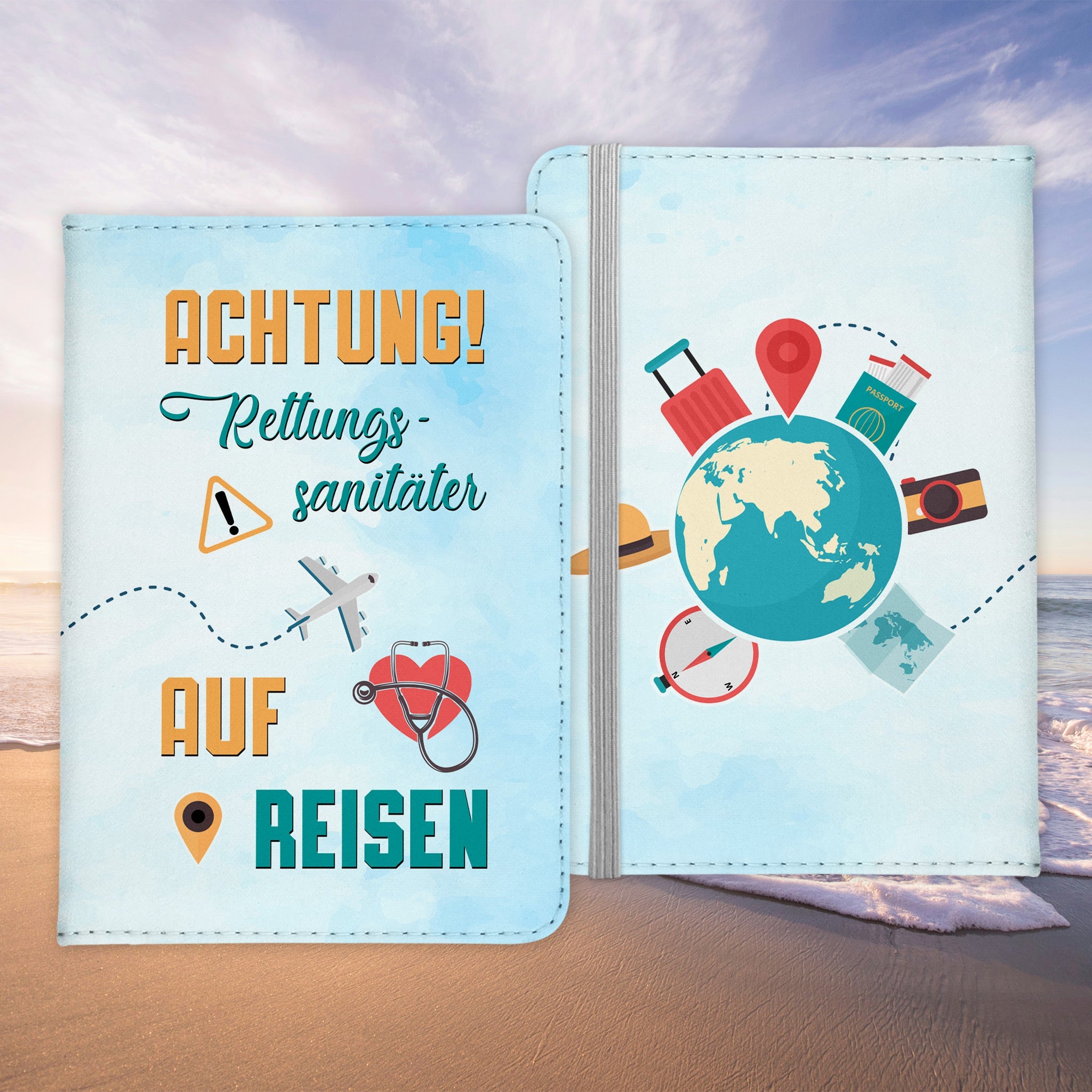 Rettungssanitäter Geschenk Reisepasshülle Männer Reisen Pass Etui Cover Organizer Sommer Urlaub Gadgets Kunst-Leder Berufe Accessoire-Reisepass-Hülle-22Feels