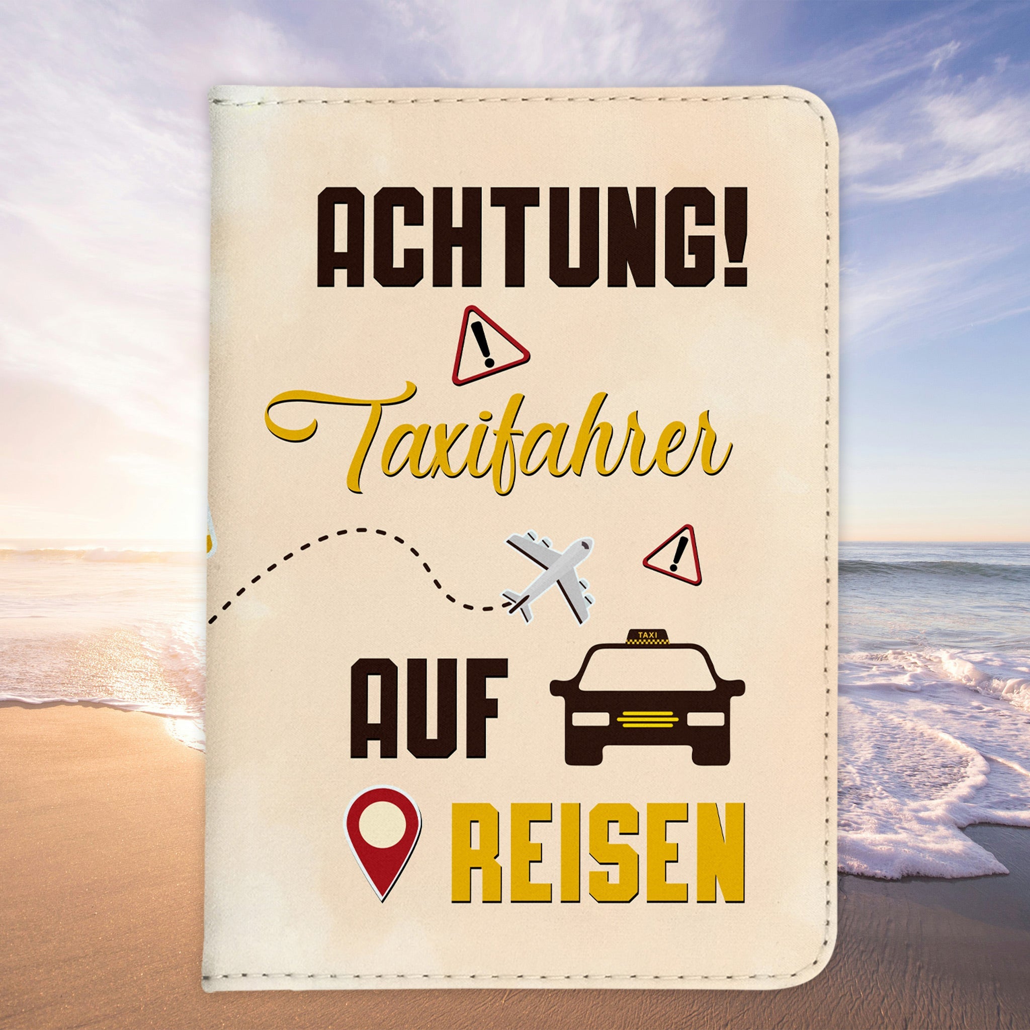 Taxifahrer Geschenk Reisepasshülle Männer Reisen Pass Etui Cover Organizer Sommer Urlaub Gadgets Kunst-Leder Berufe Accessoire-Reisepass-Hülle-22Feels