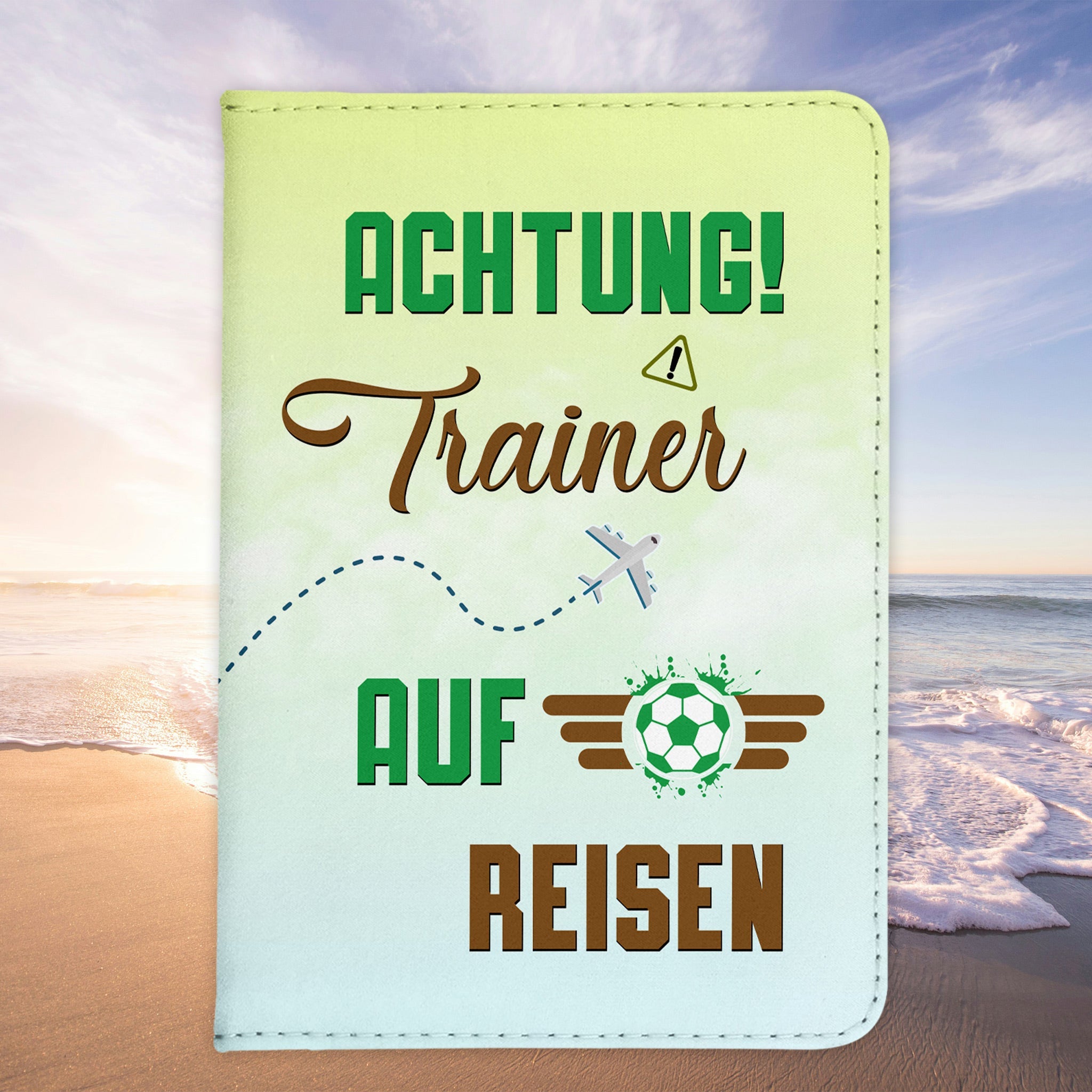 Trainer Geschenk Reisepasshülle Männer Reisen Pass Etui Cover Organizer Sommer Urlaub Gadgets Kunst-Leder Berufe Accessoire-Reisepass-Hülle-22Feels