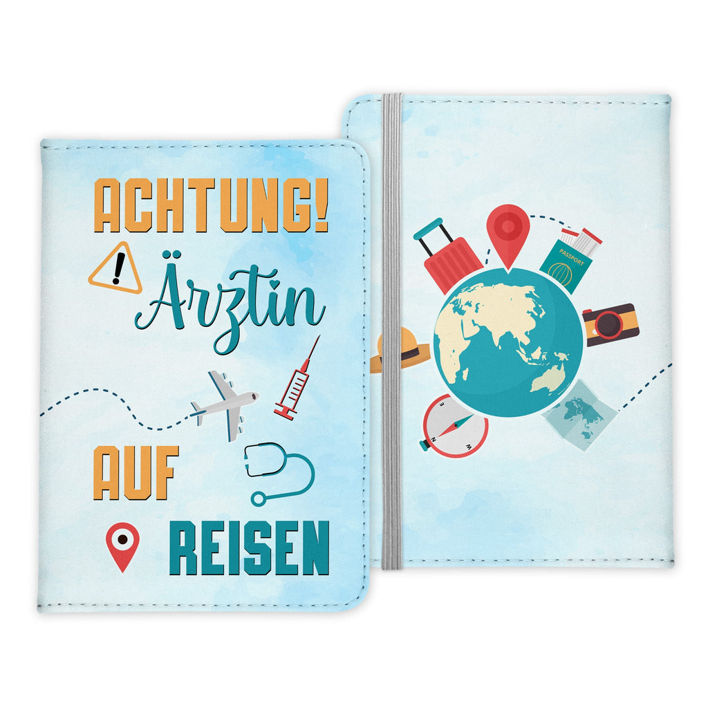 Ärztin Geschenk Reisepasshülle Frauen Reisen Pass Etui Cover Organizer Sommer Urlaub Gadgets Kunst-Leder Berufe Accessoire-Reisepass-Hülle-22Feels
