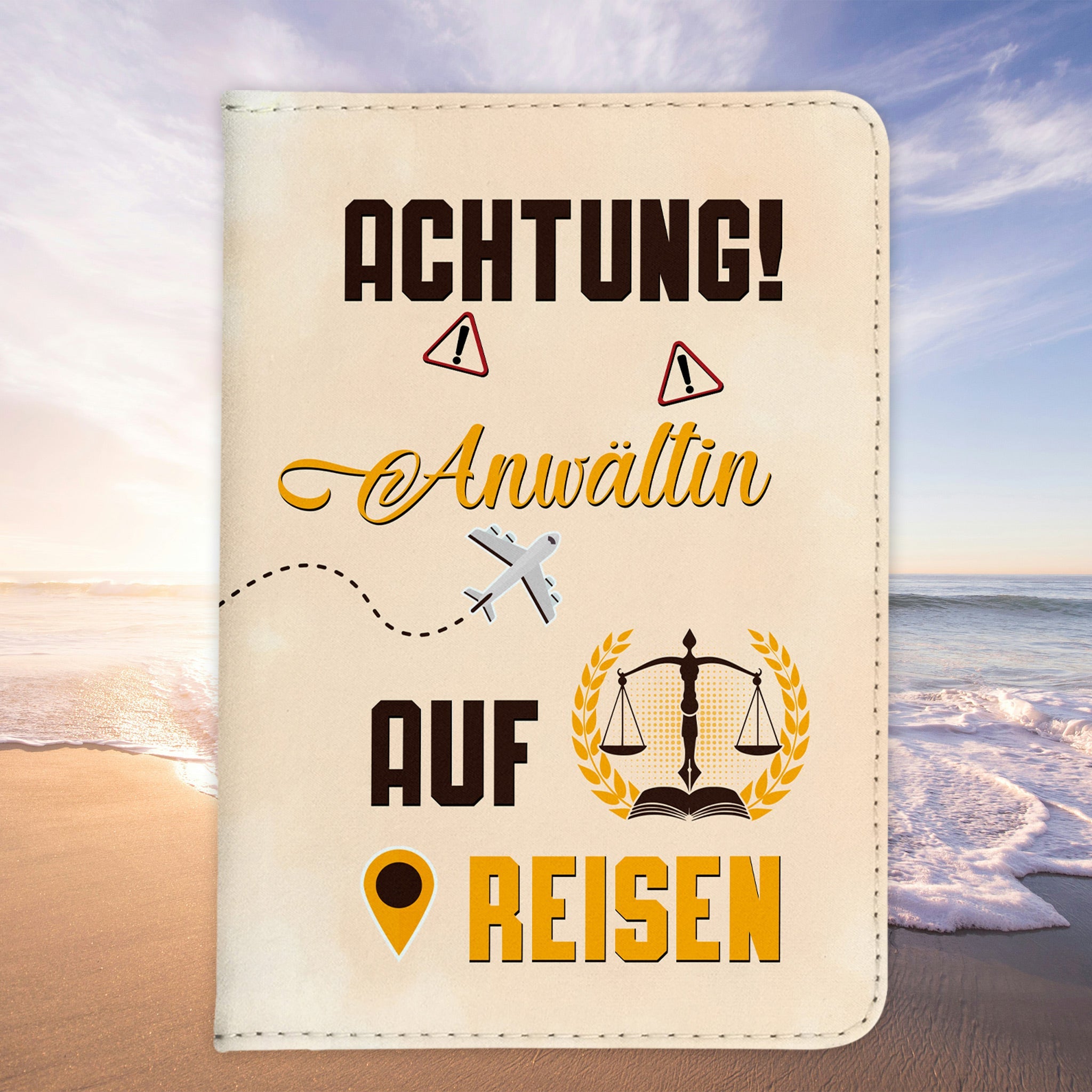 Anwältin Geschenk Reisepasshülle Frauen Reisen Pass Etui Cover Organizer Sommer Urlaub Gadgets Kunst-Leder Berufe Accessoire-Reisepass-Hülle-22Feels