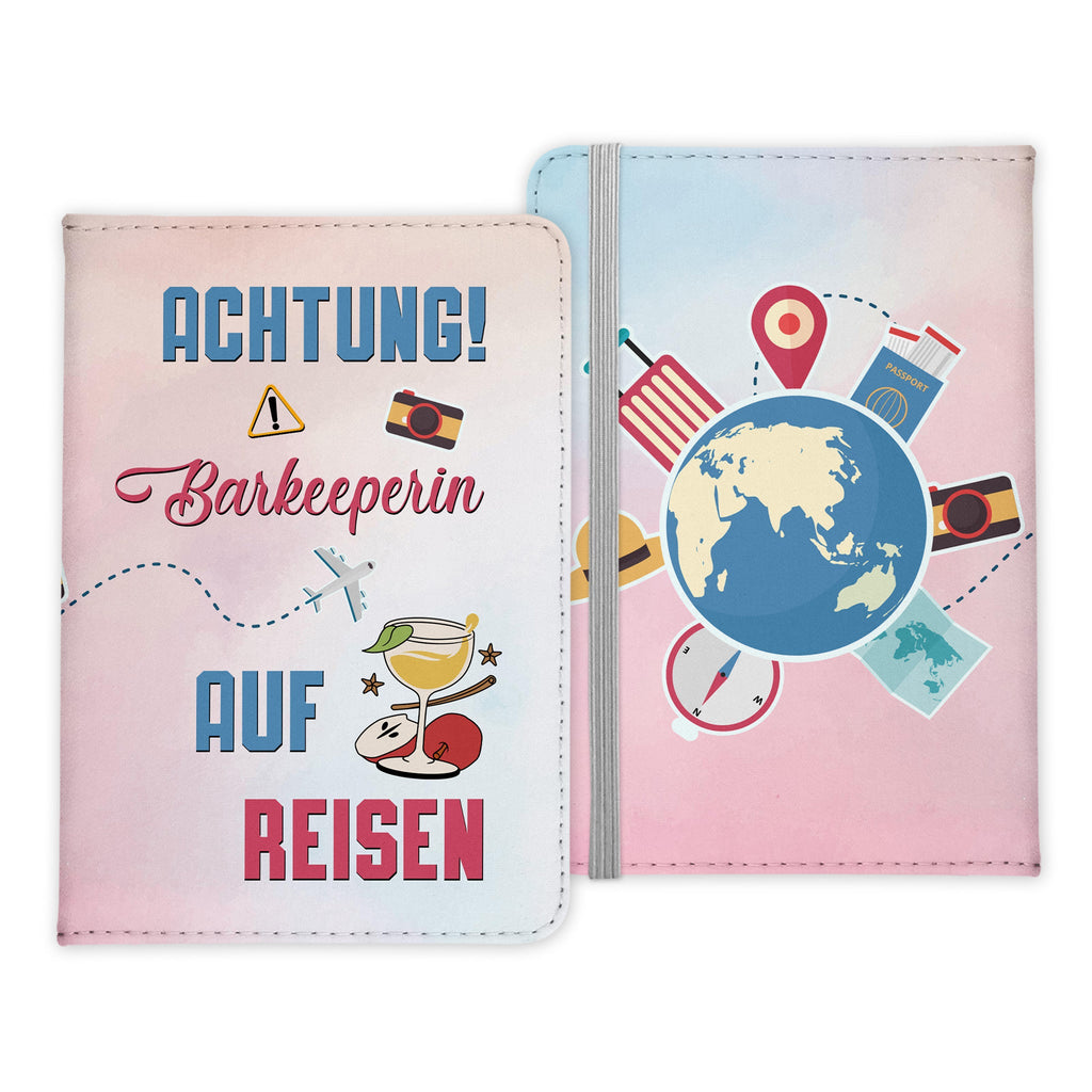 Barkeeperin Geschenk Reisepasshülle Frauen Reisen Pass Etui Cover Organizer Sommer Urlaub Gadgets Kunst-Leder Berufe Accessoire-Reisepass-Hülle-22Feels