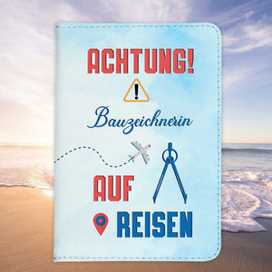Bauzeichnerin Geschenk Reisepasshülle Frauen Reisen Pass Etui Cover Organizer Sommer Urlaub Gadgets Kunst-Leder Berufe Accessoire-Reisepass-Hülle-22Feels