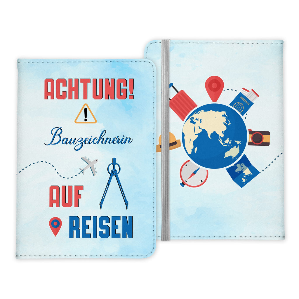 Bauzeichnerin Geschenk Reisepasshülle Frauen Reisen Pass Etui Cover Organizer Sommer Urlaub Gadgets Kunst-Leder Berufe Accessoire-Reisepass-Hülle-22Feels