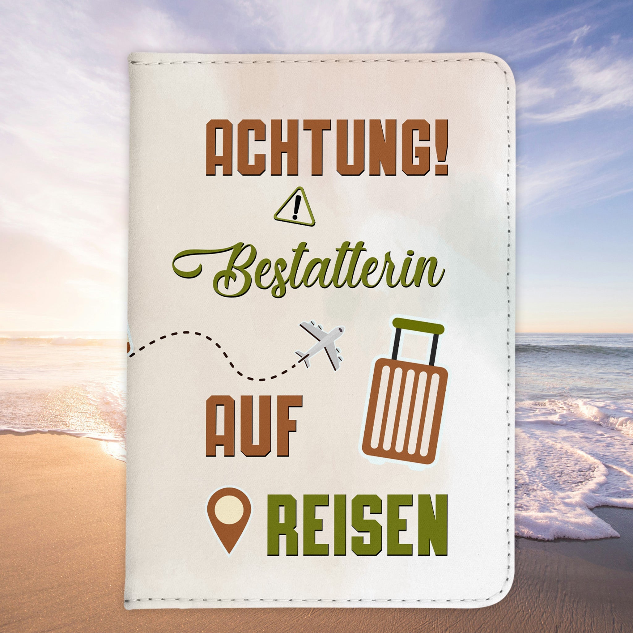 Bestatterin Geschenk Reisepasshülle Frauen Reisen Pass Etui Cover Organizer Sommer Urlaub Gadgets Kunst-Leder Berufe Accessoire-Reisepass-Hülle-22Feels