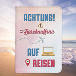 Bürokauffrau Geschenk Reisepasshülle Frauen Reisen Pass Etui Cover Organizer Sommer Urlaub Gadgets Kunst-Leder Berufe Accessoire-Reisepass-Hülle-22Feels