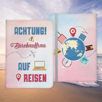 Bürokauffrau Geschenk Reisepasshülle Frauen Reisen Pass Etui Cover Organizer Sommer Urlaub Gadgets Kunst-Leder Berufe Accessoire-Reisepass-Hülle-22Feels