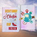 Chefin Geschenk Reisepasshülle Frauen Reisen Pass Etui Cover Organizer Sommer Urlaub Gadgets Kunst-Leder Berufe Accessoire-Reisepass-Hülle-22Feels