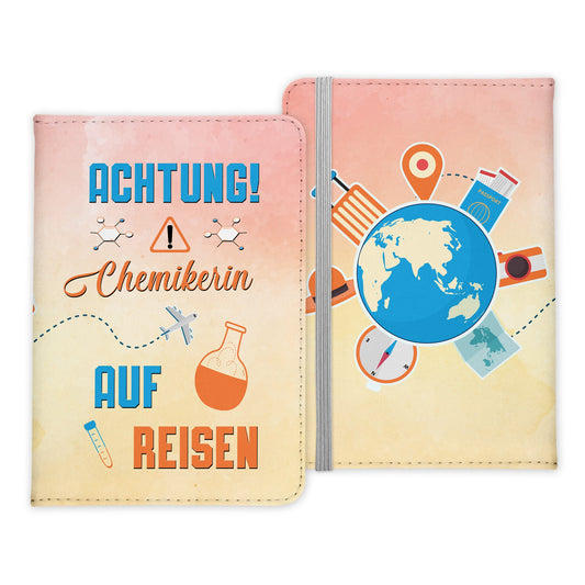 Chemikerin Geschenk Reisepasshülle Frauen Reisen Pass Etui Cover Organizer Sommer Urlaub Gadgets Kunst-Leder Berufe Accessoire-Reisepass-Hülle-22Feels