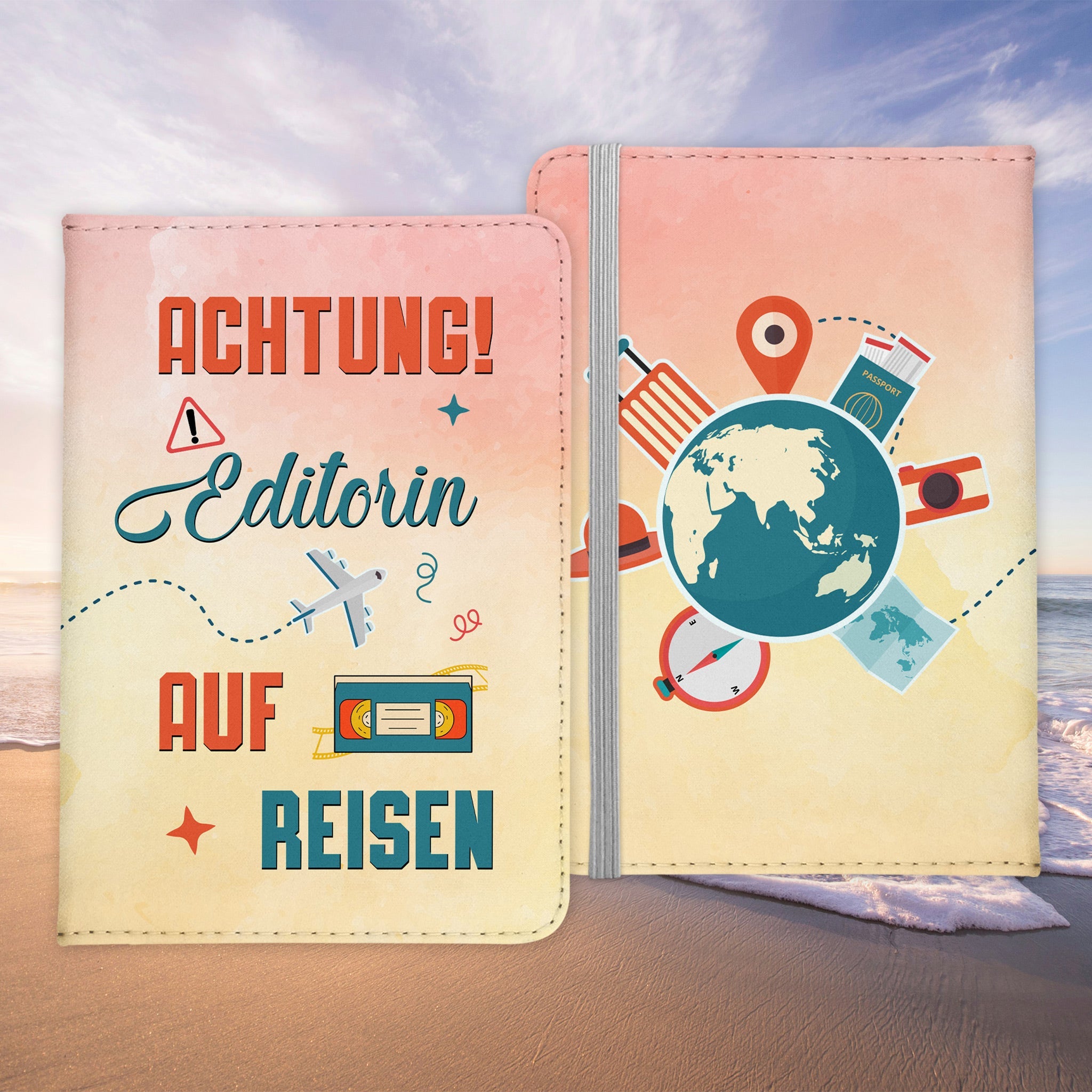 Editorin Geschenk Reisepasshülle Frauen Reisen Pass Etui Cover Organizer Sommer Urlaub Gadgets Kunst-Leder Berufe Accessoire-Reisepass-Hülle-22Feels