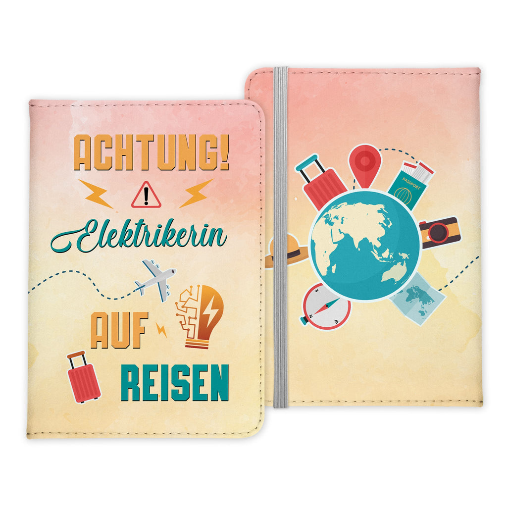 Elektrikerin Geschenk Reisepasshülle Frauen Reisen Pass Etui Cover Organizer Sommer Urlaub Gadgets Kunst-Leder Berufe Accessoire-Reisepass-Hülle-22Feels