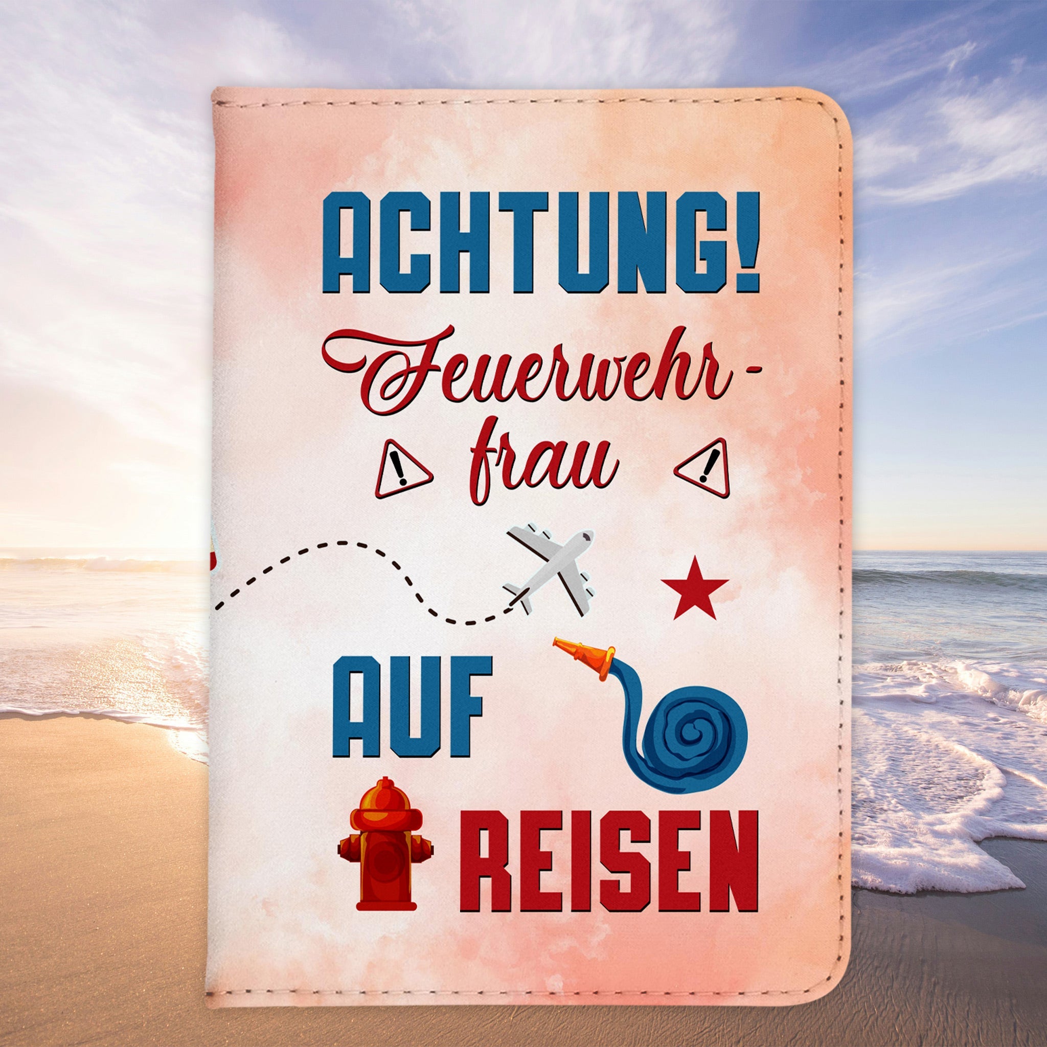 Feuerwehrfrau Geschenk Reisepasshülle Frauen Reisen Pass Etui Cover Organizer Sommer Urlaub Gadgets Kunst-Leder Berufe Accessoire-Reisepass-Hülle-22Feels