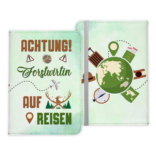 Forstwirtin Geschenk Reisepasshülle Frauen Reisen Pass Etui Cover Organizer Sommer Urlaub Gadgets Kunst-Leder Berufe Accessoire-Reisepass-Hülle-22Feels