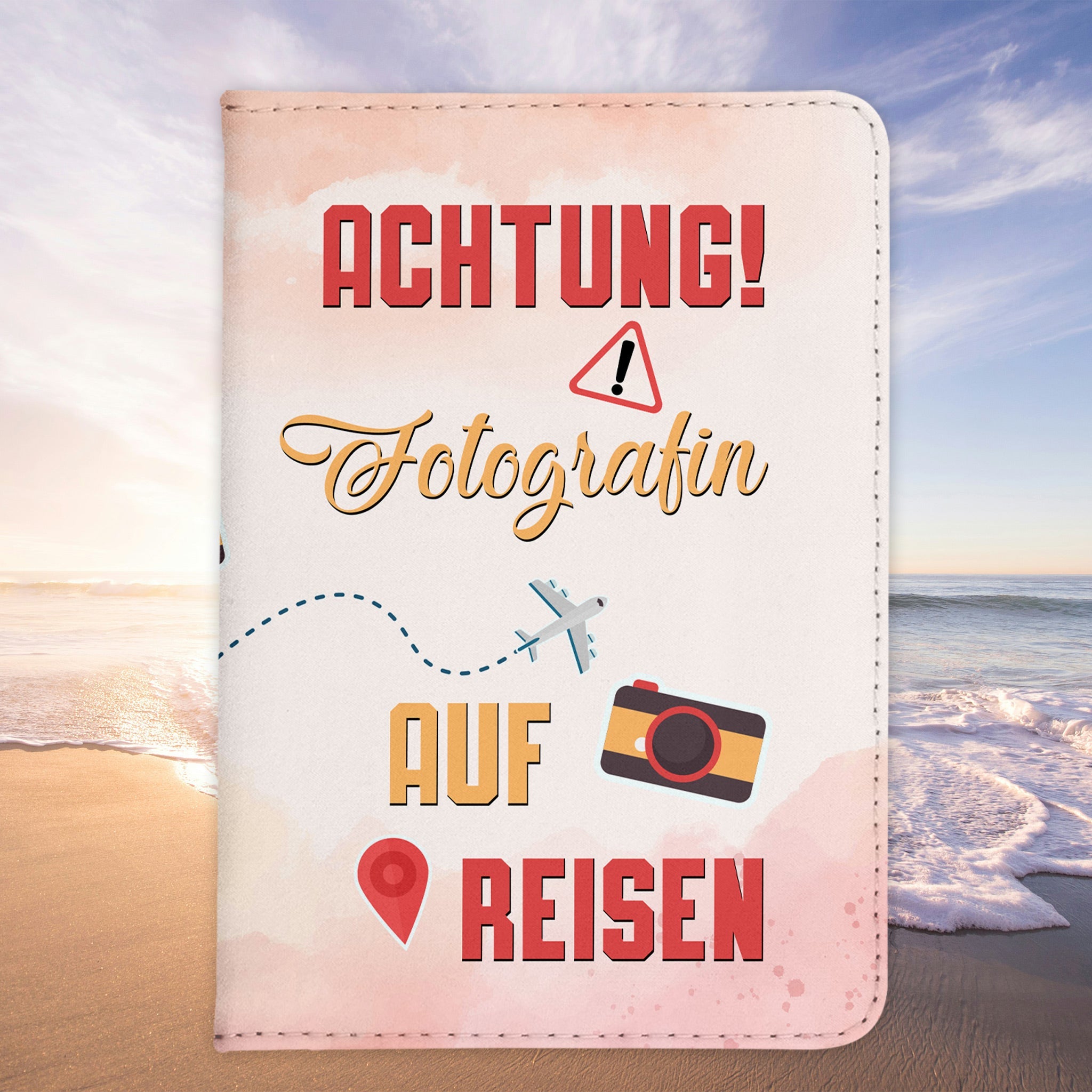 Fotografin Geschenk Reisepasshülle Frauen Reisen Pass Etui Cover Organizer Sommer Urlaub Gadgets Kunst-Leder Berufe Accessoire-Reisepass-Hülle-22Feels
