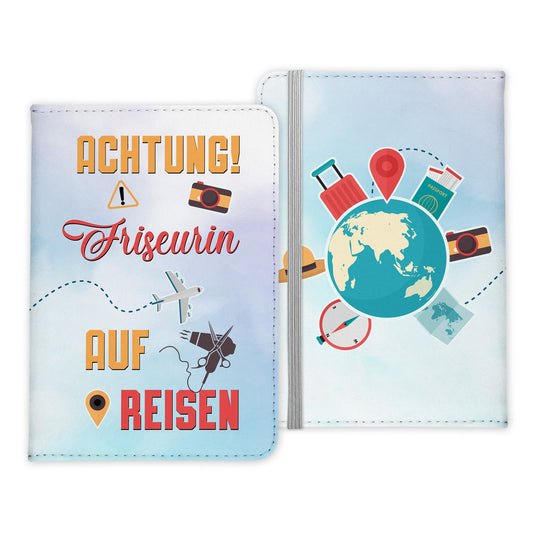 Friseurin Geschenk Reisepasshülle Frauen Reisen Pass Etui Cover Organizer Sommer Urlaub Gadgets Kunst-Leder Berufe Accessoire-Reisepass-Hülle-22Feels