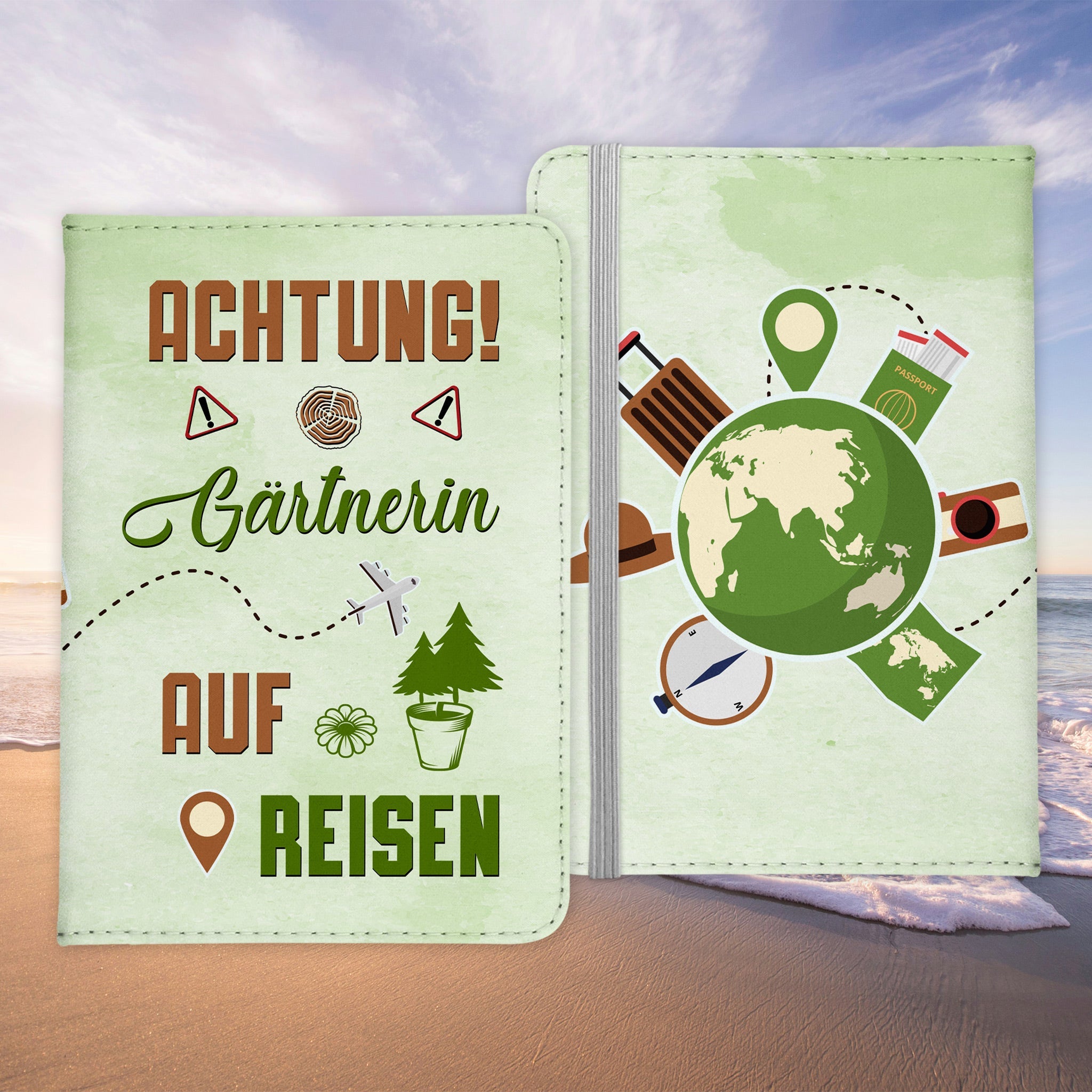 Gärtnerin Geschenk Reisepasshülle Frauen Reisen Pass Etui Cover Organizer Sommer Urlaub Gadgets Kunst-Leder Berufe Accessoire-Reisepass-Hülle-22Feels