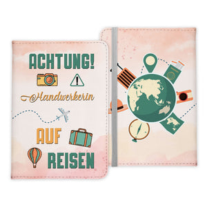 Handwerkerin Geschenk Reisepasshülle Frauen Reisen Pass Etui Cover Organizer Sommer Urlaub Gadgets Kunst-Leder Berufe Accessoire-Reisepass-Hülle-22Feels