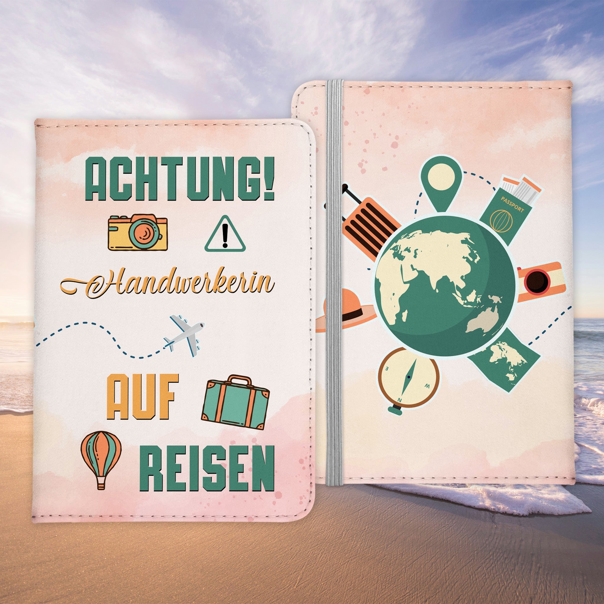 Handwerkerin Geschenk Reisepasshülle Frauen Reisen Pass Etui Cover Organizer Sommer Urlaub Gadgets Kunst-Leder Berufe Accessoire-Reisepass-Hülle-22Feels