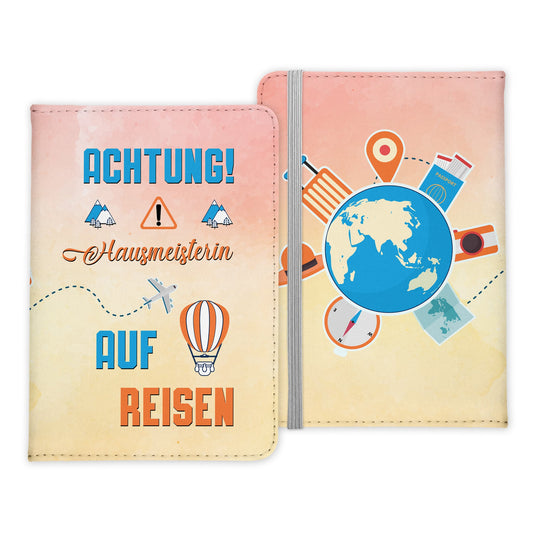 Hausmeisterin Geschenk Reisepasshülle Frauen Reisen Pass Etui Cover Organizer Sommer Urlaub Gadgets Kunst-Leder Berufe Accessoire-Reisepass-Hülle-22Feels