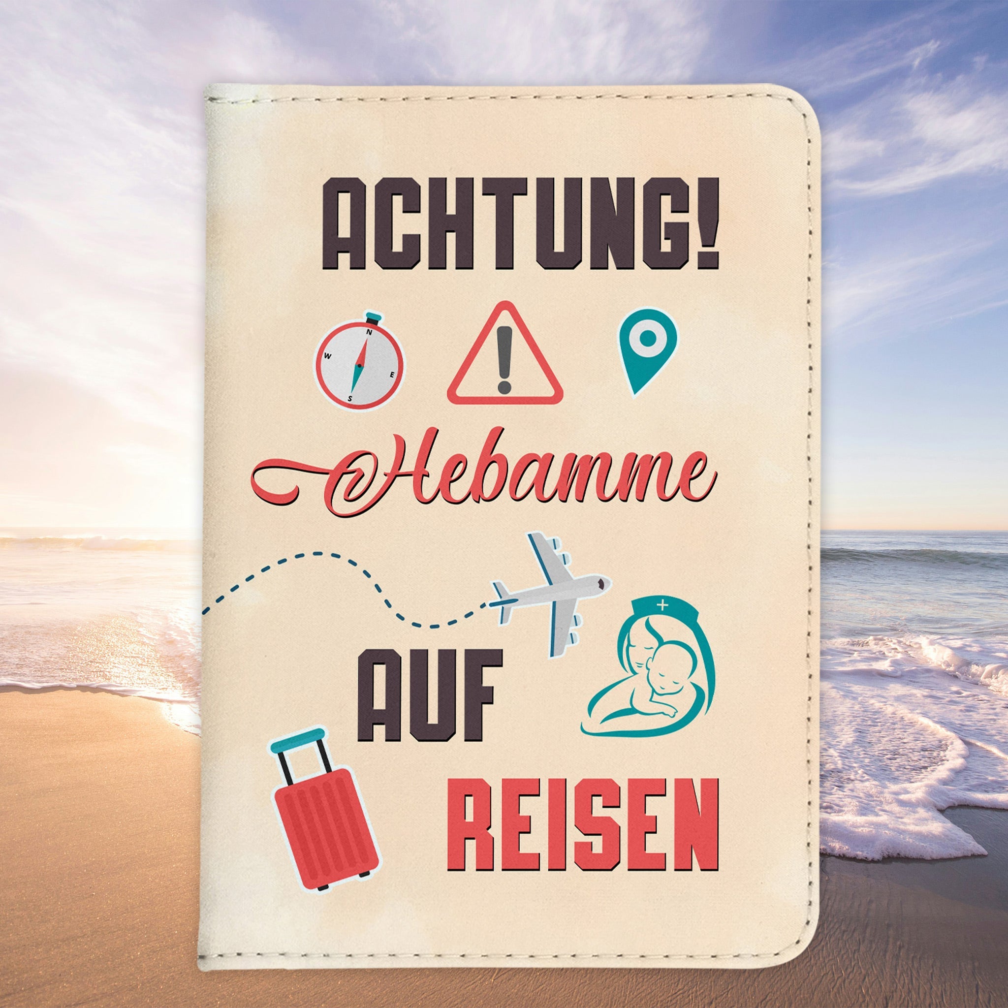 Hebamme Geschenk Reisepasshülle Frauen Reisen Pass Etui Cover Organizer Sommer Urlaub Gadgets Kunst-Leder Berufe Accessoire-Reisepass-Hülle-22Feels