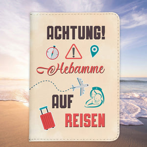 Hebamme Geschenk Reisepasshülle Frauen Reisen Pass Etui Cover Organizer Sommer Urlaub Gadgets Kunst-Leder Berufe Accessoire-Reisepass-Hülle-22Feels