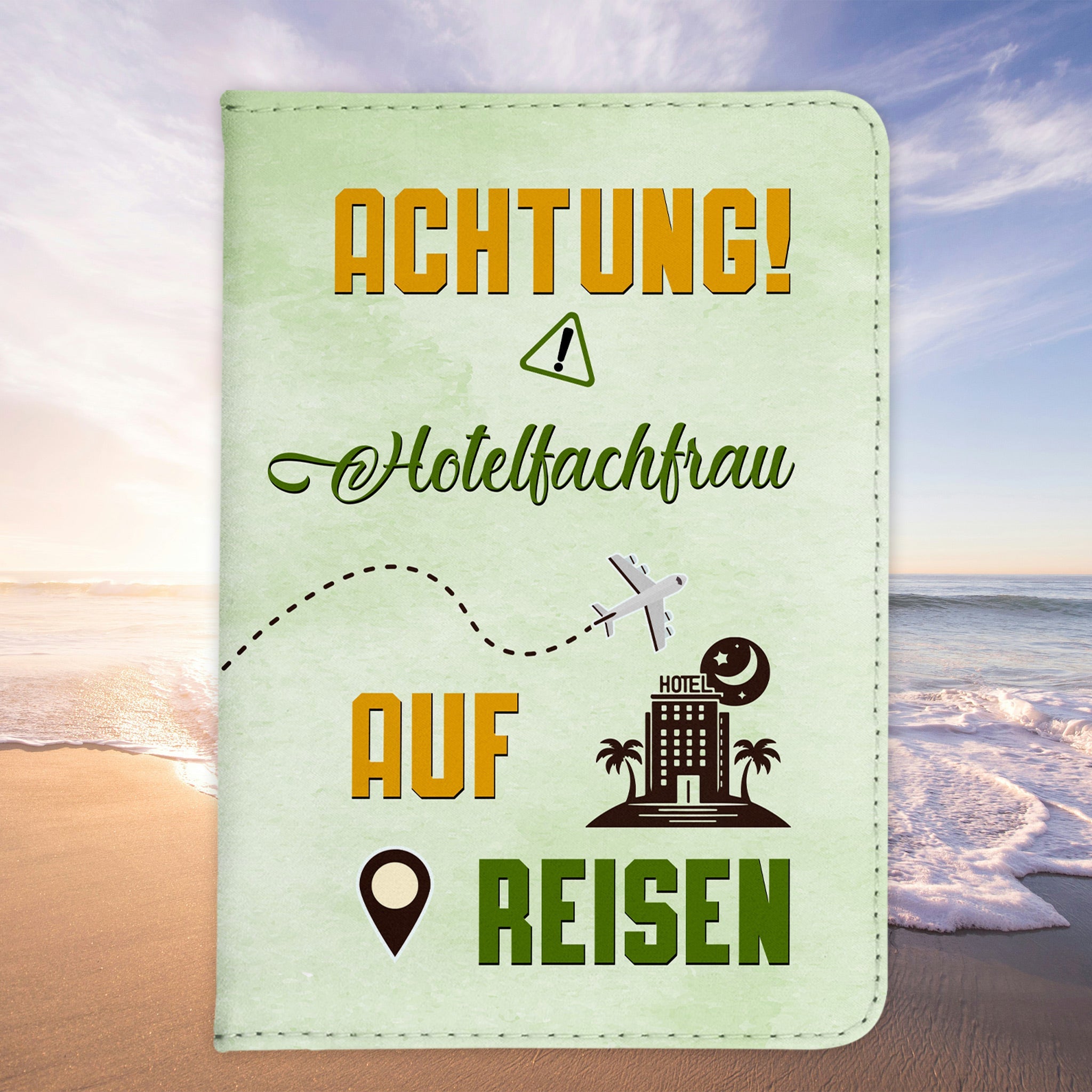 Hotelfachfrau Geschenk Reisepasshülle Frauen Reisen Pass Etui Cover Organizer Sommer Urlaub Gadgets Kunst-Leder Berufe Accessoire-Reisepass-Hülle-22Feels