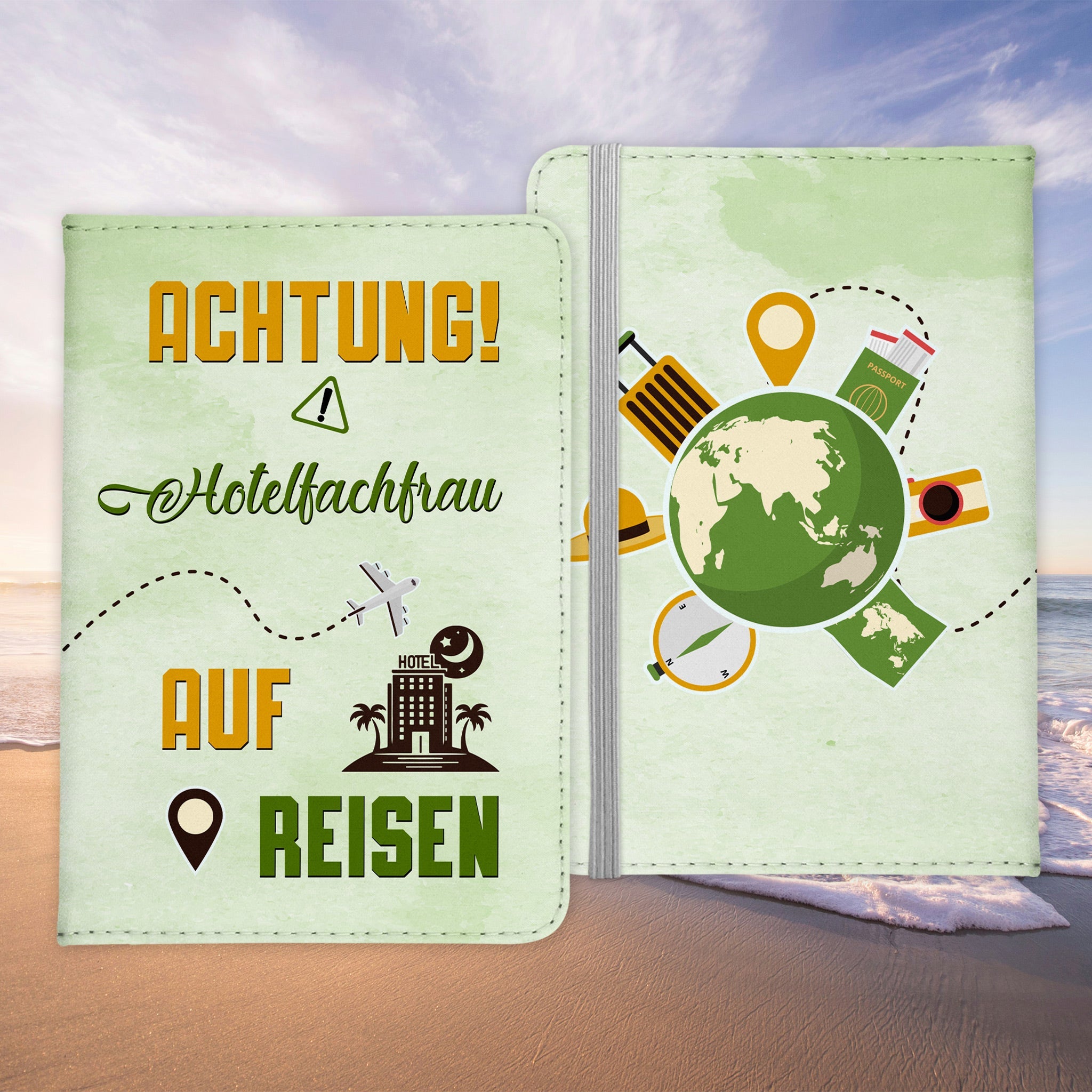 Hotelfachfrau Geschenk Reisepasshülle Frauen Reisen Pass Etui Cover Organizer Sommer Urlaub Gadgets Kunst-Leder Berufe Accessoire-Reisepass-Hülle-22Feels